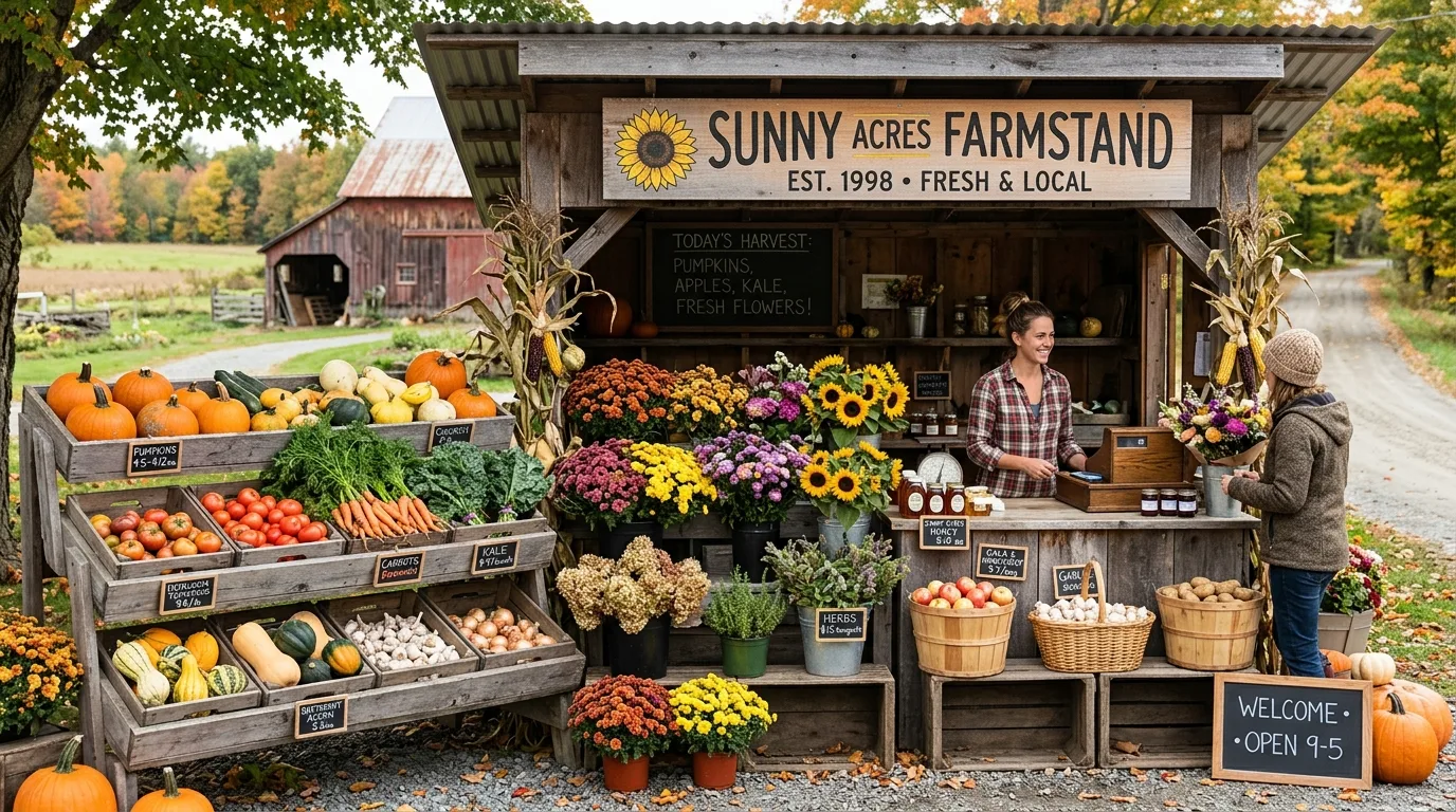 Compact Farmstand With Tiered Planters